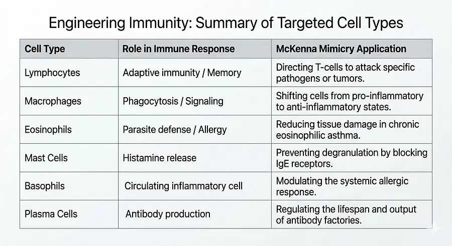 Bridging the Synthetic Gap: McKenna Mimicry and the Evolution of Immunomodulation
