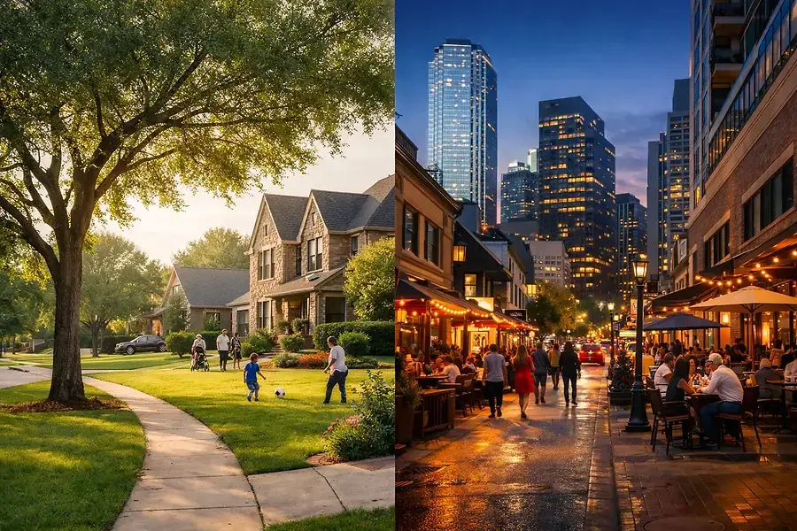 Suburban vs. Urban Living: North Dallas Real Estate Comparison