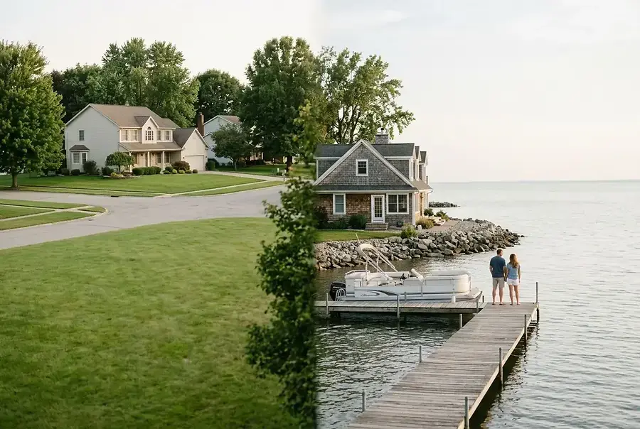 Waterfront vs. Inland: Choosing Your Ideal Home in Lake Erie Communities