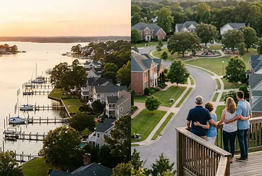 Waterfront vs. Inland: Choosing Your Perfect Home in Hampton Roads