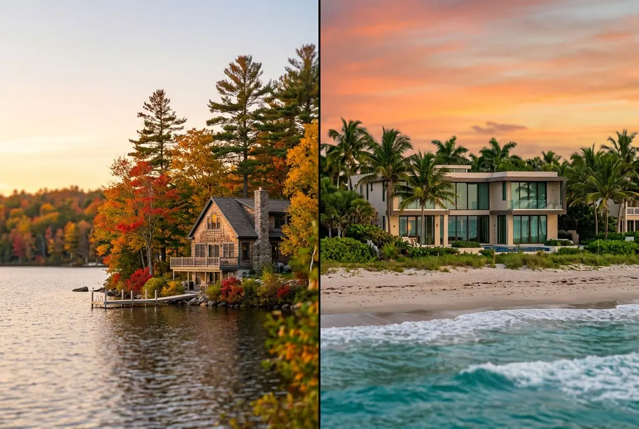 Real Estate Market Comparison: NH Lakes vs FL Coastal Communities
