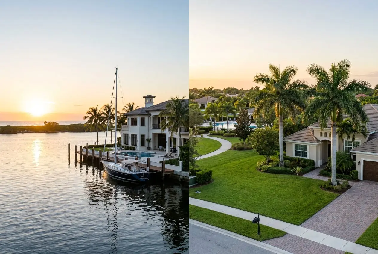Waterfront vs. Inland Homes: Finding Your Perfect Palm Beach County Property