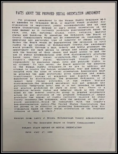Law, Morality, and Queer Resistance in Hillsborough County (1989-1993)