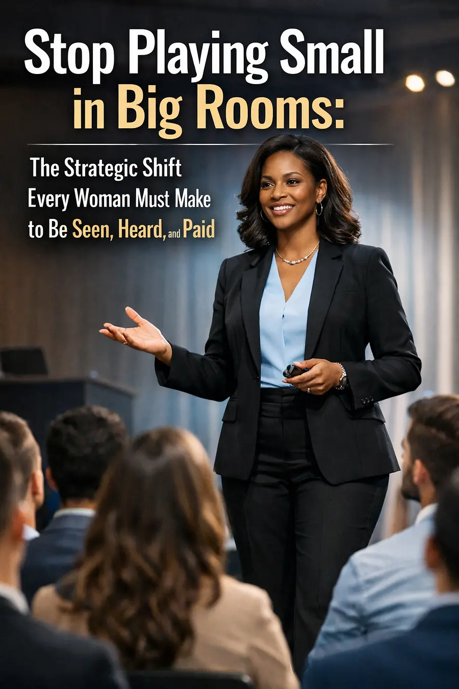Stop Playing Small in Big Rooms: The Strategic Shift Every Woman Must Make to Be Seen, Heard, and Paid