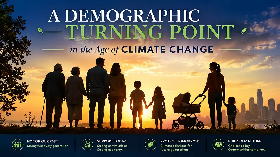 A Demographic Turning Point in the Age of Climate Change