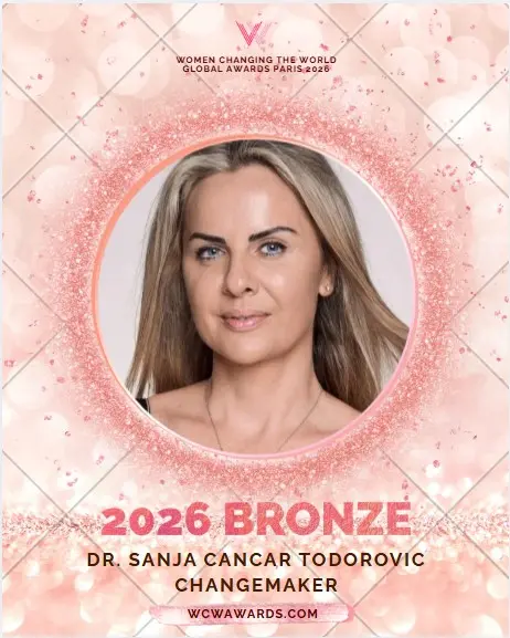 Dr. Sanja Cancar-Todorovic wins BRONZE at 2026 Women Changing the World Global Awards