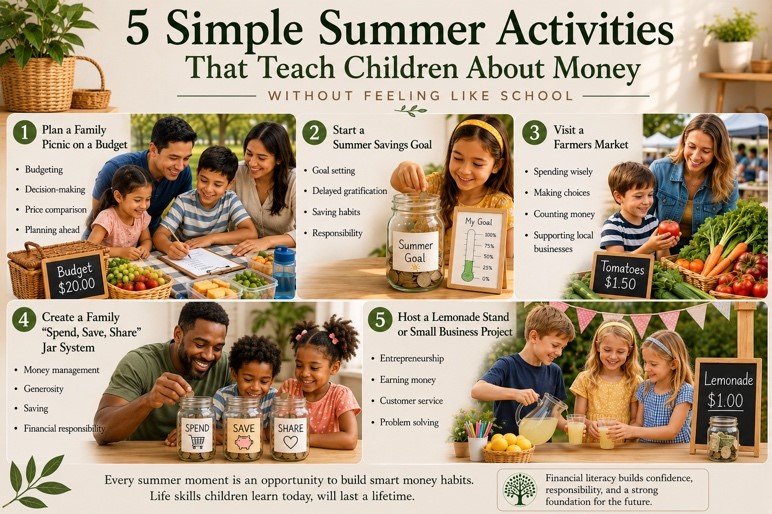 5 Simple Summer Activities That Teach Children About Money Without Feeling Like School