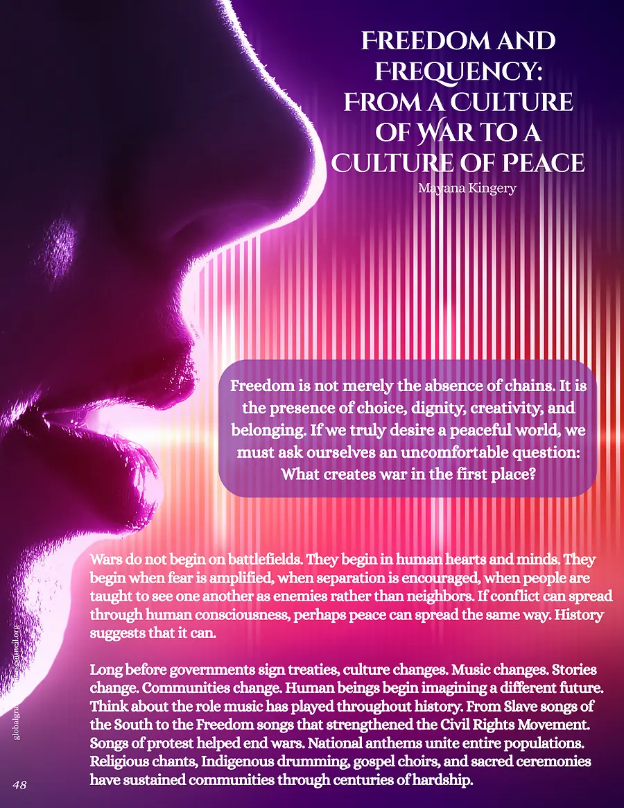 Freedom and Frequency: From a Culture of War to a Culture of Peace 