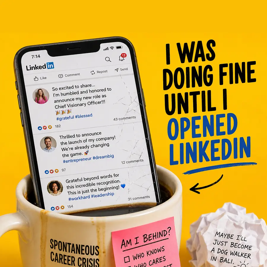 I Was Doing Fine Until I Opened LinkedIn