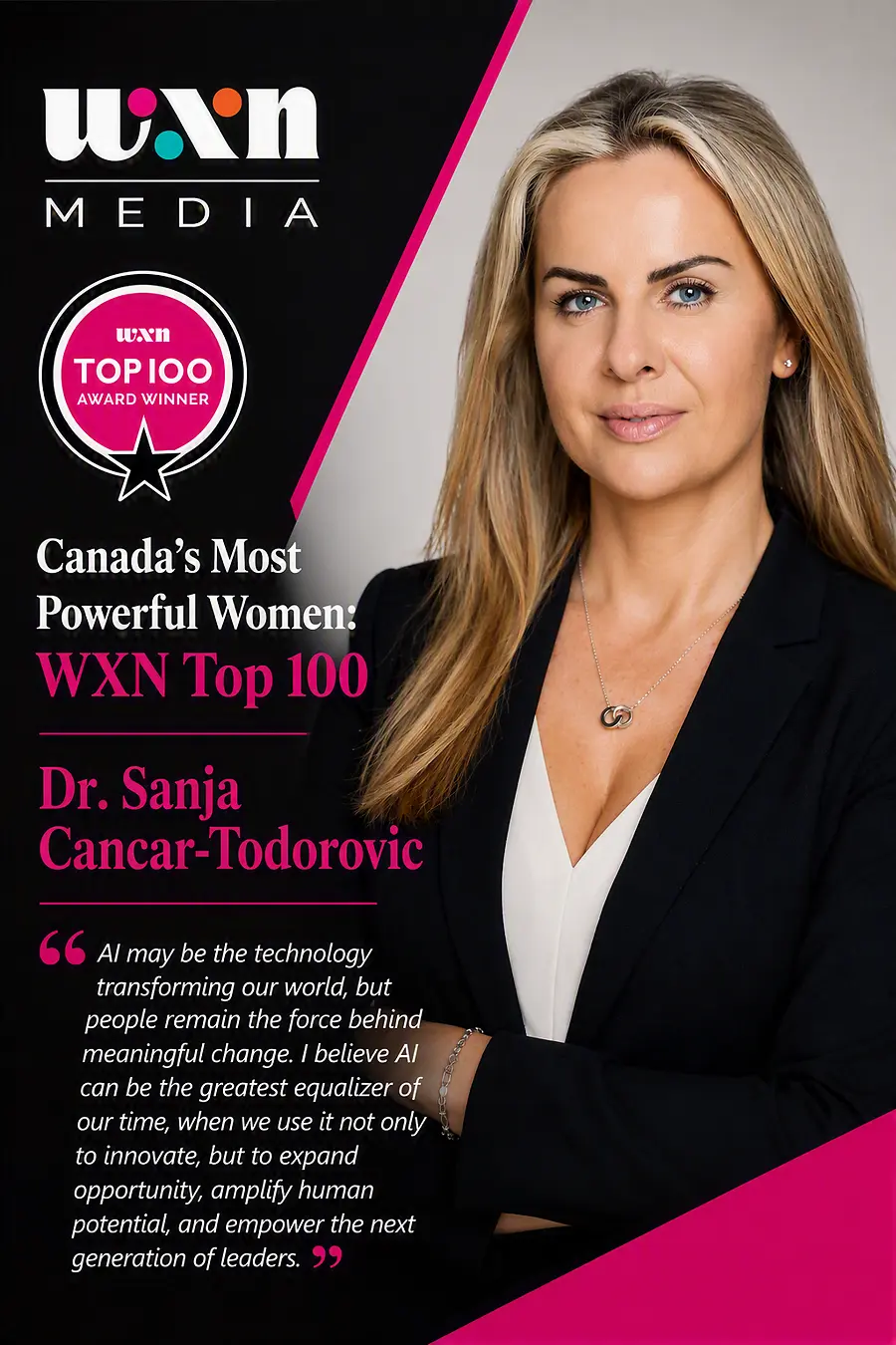 Dr. Sanja Cancar-Todorovic Named Among Canada’s Most Powerful Women: Top 100