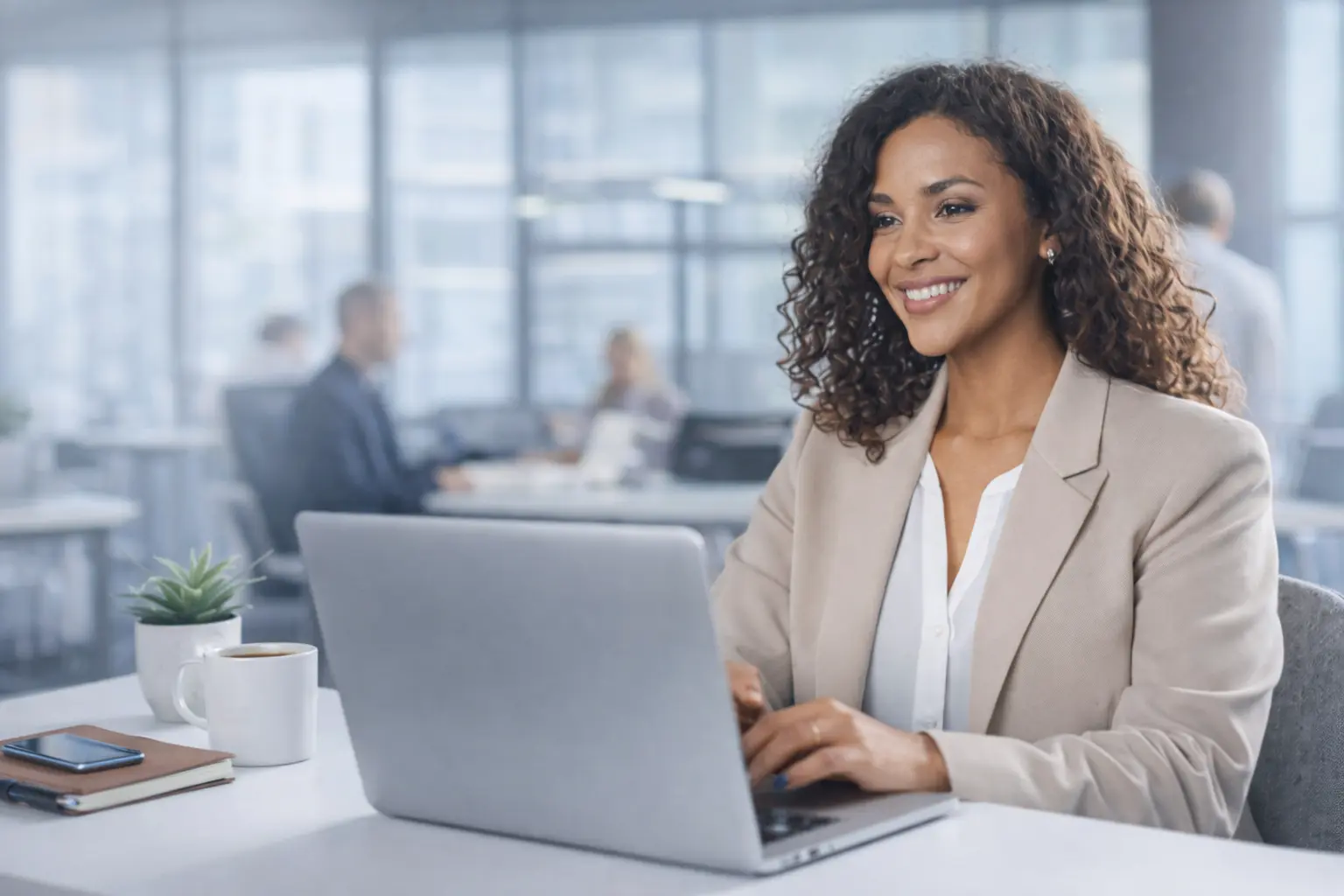 Professional woman at her desk