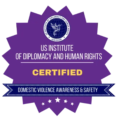 New Badge! Certified Domestic Violence Awareness & Safety Consultant