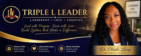 Triple L Leader is more than a brand—it's a reflection of my belief that great leadership begins with purpose, is sustained through love for people, and succeeds with strong systems. My mission is to encourage, equip, and empower current and aspiring leaders to build thriving organizations, strengthen relationships, and make a lasting difference in the lives of those they serve. Welcome to the journey!