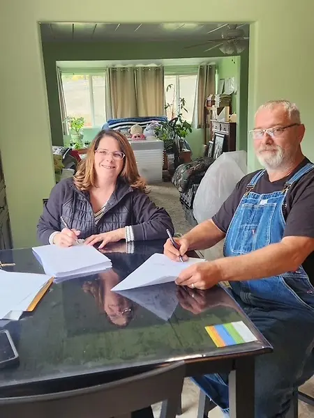 Mr. Mrs. Scott and I during a loan signing appointment. It's wonderful to create working relationships with my clients
