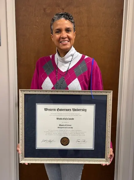Finally obtaining my MS in Management and Leadership 