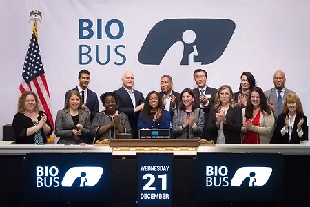Ringing the opening bell at the New York Stock Exchange