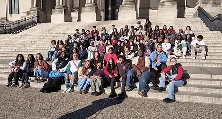 Influence happens everywhere… even on a museum staircase!

In this photo, I’m chaperoning a field trip with my seniors, helping them experience the city beyond our classroom walls. My work as a teacher doesn’t stop at lesson plans; it’s also about creating safe, joyful spaces where students feel seen, curious, and brave enough to imagine bigger futures for themselves, inside and outside of school.