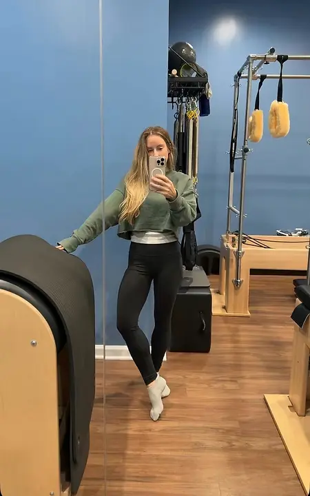 Once in training to become a Pilates instructor you can enter the private room. Some of my favorite moments are spent here. I use this time to learn, move, and create new class flows. 