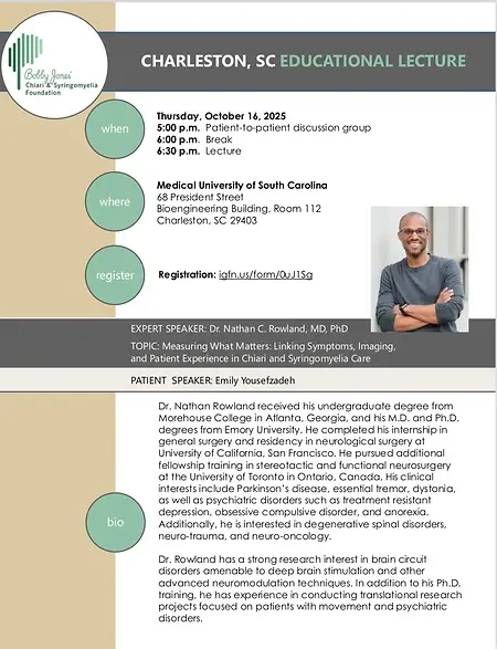 Bobby Jones CSF: Educational Lecture in- person October 2025. 