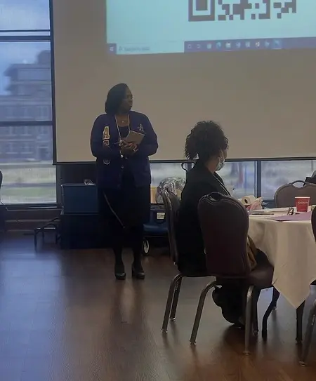Reviewing logistics during an educators’ workshop hosted by the Department of Education & Psychology in partnership with the Mississippi Department of Education (MDE).