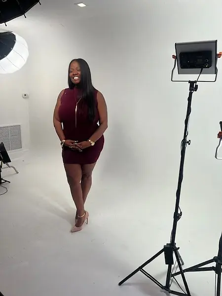 Behind the scenes of my taping for Next Level CEO with Daymond John — stepping into rooms I once prayed for and preparing for the next level of leadership.