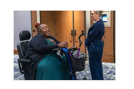 Laughing because the plan is already handled.
Leading because calm was designed on purpose.
This is what authority looks like when access, preparation, and trust are already baked in.

Still smiling. Still rolling. Still running the show. ♿