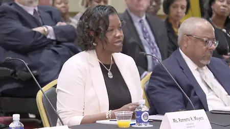 Ronnette testifying before the U.S. Senate Small Business Committee 8(a) Field Hearing “Promoting Opportunity: The Need for Targeted Federal Business Programs to Address Ongoing Racial Discrimination” to advocate for small businesses.