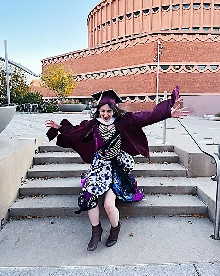 Graduation photoshoot I did with my sister when I graduated with my Master of Arts in Social Justice and Human Rights at Arizona State University (ASU) back in December 2023. 

(Credits):

-(Dress Design & Photo_Editing): Vittoria Di Palma 
-(Photography): Vittoria + Michelle Di Palma 
