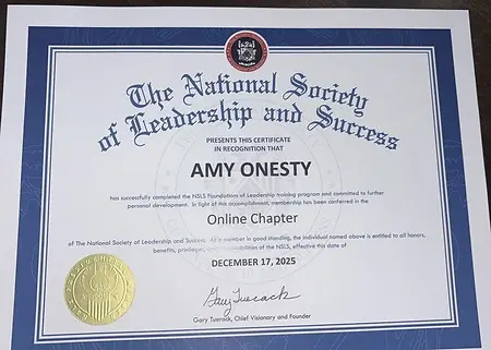 Became a member of the national society of leadership and success! One of my next biggest accomplishments! 