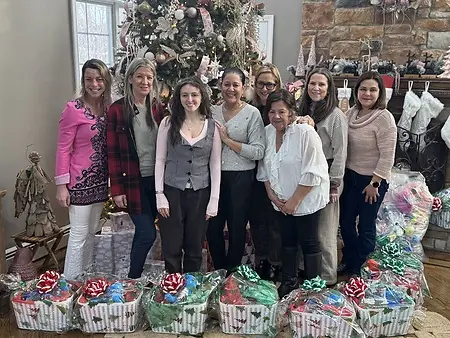 Ladies doing "Good" Blessing Baskets Donations.
