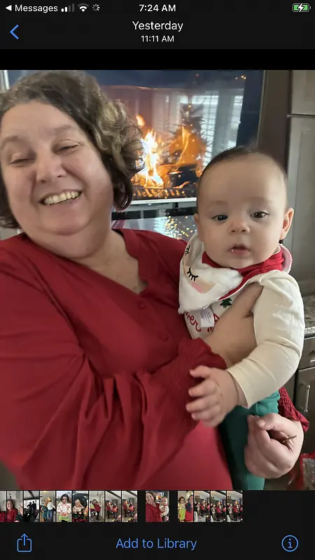 Me taking care of my grandson Jameson