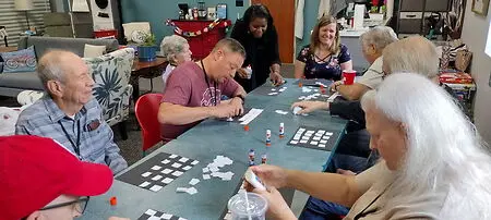 Game time with Seniors at an Adult Day Center!