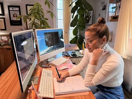 Behind every “launch” are nights like this. No stage. No spotlight. Just me, my notebooks, these screens, and a vision that won’t let me sleep. This is the side of entrepreneurship we don’t always post: the late nights, the grit, the doubts, the “Can I really do this?” moments. It’s not always glamorous, but it’s purposeful—and that makes every sacrifice worth it. 
If you’re quietly working on your own dream right now, I see you. Keep going. Your future self is already thanking you. 