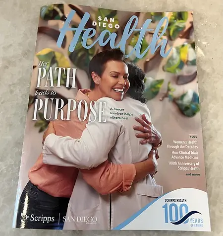 Post battling cancer, volunteering where I did treatment, and founding What Next Wellness - San Diego Health covered me. I was the only patient turned infusion volunteer immediately post treatment at Scripps Hospital (At the time it was Scripps MD Anderson) 