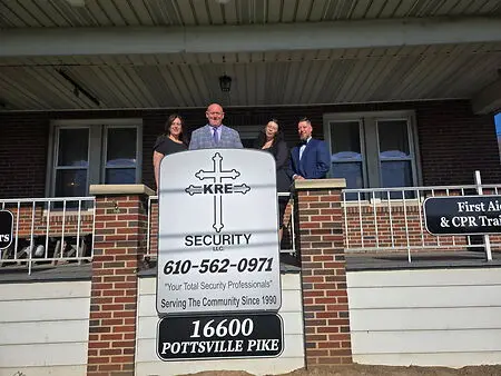 KRE Security, LLC Senior Leadership is ready to head to the Alvernia University Criminal Justice Scholarship Award Dinner to present our inaugural recipient with the KRE Security, LLC | Emes Family Scholarship.