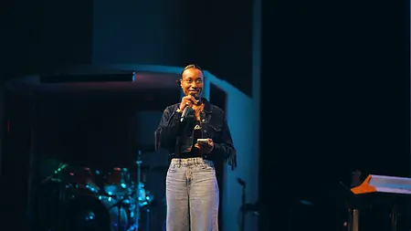 MC'ing the Discover Your Purpose Conference.