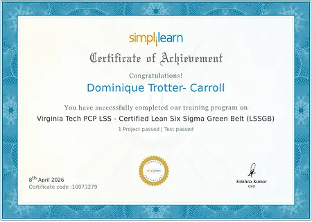Certified Lean Six Sigma Green Belt