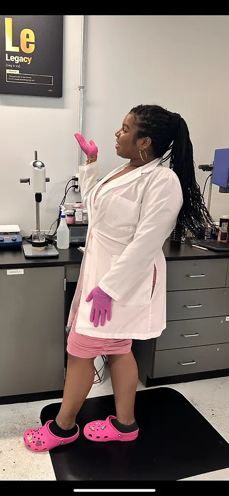 Influence happens everywhere — and for me, it started in this lab.

This photo was taken at the end of my very first cosmetic science laboratory internship at Cindy J Labs, the day before I returned home. During that experience, I had the privilege of working one-on-one with the CEO, a true girl boss who generously poured her knowledge, mentorship, and passion for formulation into me as a young scientist.

The lessons I learned in that lab continue to shape the formulator I am today. Her encouragement also inspired me to pursue my master’s degree in cosmetic science at University of Cincinnati, where I’m now entering my third semester. Moments like this remind me that mentorship, curiosity, and determination can turn a single opportunity into the foundation of a career.
