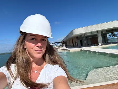 Site Inspections of Hotels & Resorts is a regular part of my life! Sometimes, hard hat tours! 
