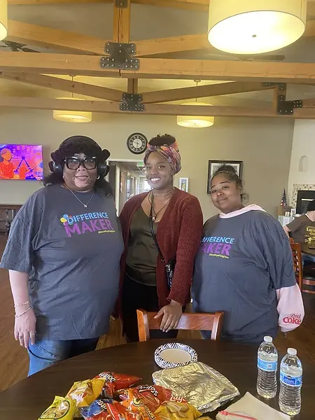 I am a differance maker with Royal Neighbors life insurance. I am in my community trying to make a difference. I've been volunteering at local shelters feeding the homeless. It's tough seeing people struggle, but it's amazing to be able to provide a warm meal and some company.
