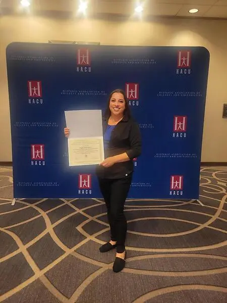 I am excited to share that I have officially graduated from Cohort 3 of the HACU Enlace Mid-Level Leadership Program!

Hispanic Association of Colleges and Universities (HACU) Enlace is a leadership development program designed to strengthen and elevate mid-level leaders in higher education, with a focus on advancing student success and building a network of professionals committed to serving Hispanic and underrepresented students.

As someone who serves on our institution’s HSI Task Force at an emerging Hispanic-Serving Institution, this experience was especially meaningful. It deepened my understanding of what it takes to intentionally serve and support Latino/a/e students and reinforced the importance of building systems that truly reflect and respond to our students’ strengths and needs.

This program challenged me to grow as a leader, reflect on my purpose, and connect with an incredible cohort of professionals doing impactful work across the country. I’m grateful for this experience and look forward to applying what I’ve learned to continue advocating for and supporting the students and communities we serve.