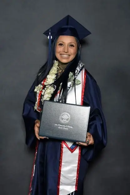 Receiving my BA in Organizational Management 