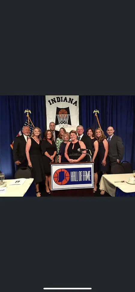 induction into Indiana Basketball Hall of Fame with my family and friends