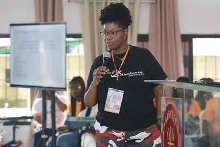 Workshop on branding and your personal mission at the International Youth Conference in Cote D'Ivoire in 2024