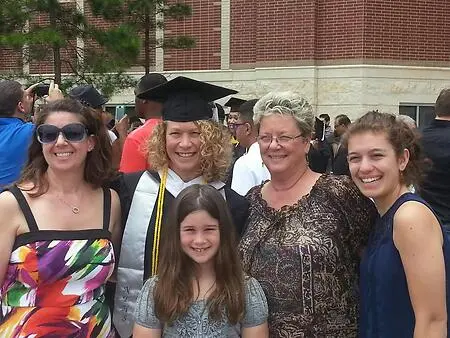 Graduation day at 45 surrounded by my little family