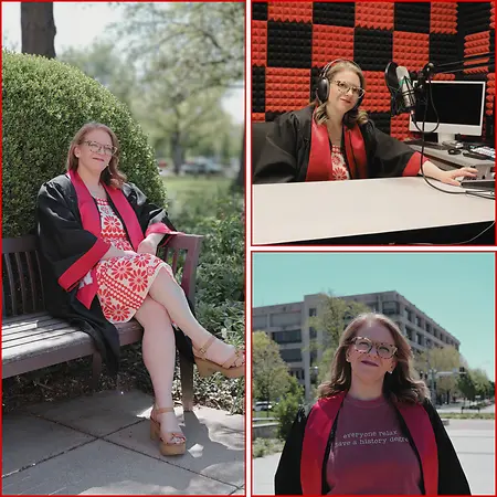From the studio to the stage, one place I wouldn't have imagined I would see when I started working at the university 13 years ago. But after a part of  24 graduation ceremonies and having some great supporters, I got to do the thing.