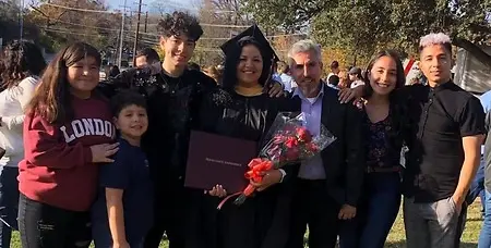 Earning my Masters in Social Work degree, this was a dream and family accomplishment. 
