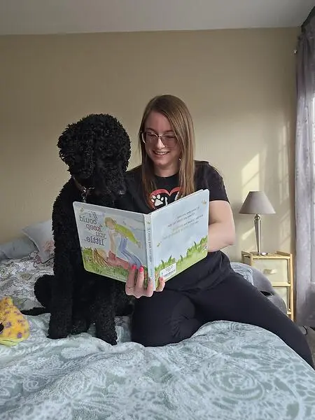 Remy reads with me and the children we see