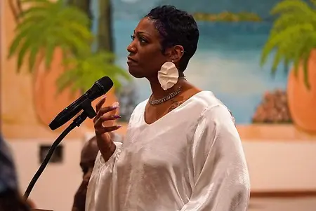 I LEARNED EARLY THAT YOU CAN'T WAIT FOR EVERY ROOM TO AFFIRM YOU. AS A LEADER IN THE SPACES I'VE WORKED OR ROOMS I'VE SAT IN, I HAVE TO WALK IN PREPARED AND SPEAK ANYWAY. AS A WOMEN OF COLOR I'VE BEEN INVITED INTO SPACES FOR REPRESENTATION BUT NOT ALWAYS FOR DECISION-MAKING I'VE BEEN, TOKENIZED AS THE BLACK WOMAN AND DEFINITELY AS THE BLACK WOMAN WHO
"SPEAK THE FAITH LANGUAGE". I WANT REAL EQUITY TO HAPPEN. LEADERSHIP FOR ME HAS NEVER BEEN ABOUT POSITION. IT'S ABOUT RESPONSIBILITY TO SERVE WELL, TO SPEAK MY TRUTH, AND TO LEAVE THE ROOM BETTER FOR THE WOMEN COMING BEHIND ME, OUR VOICES SHOULD SHAPE OUTCOMES, NOT JUST THE OPTICS