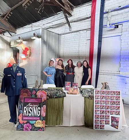 In honor of Women Veterans Recognition Day, Esmeralda Aharon, along with other women veterans who are also authors of "Calladitas Rising: Reclaiming Your Power, Strength, and Voice" and "Amigas Rising: Lifting Others As We Climb" were proudly recognized by Mayor Mike Morrow and the City of Grafton during Grafton's 1940s Dinner Dance. The evening commemorated the opening of the National Memorial of Military Ascent, a powerful tribute to the Army Rangers who courageously scaled the cliffs of Pointe du Hoc during the D-Day landings on June 6, 1944. 